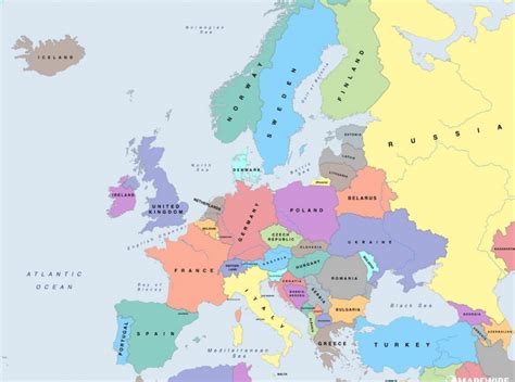 mapa de europa alemania
